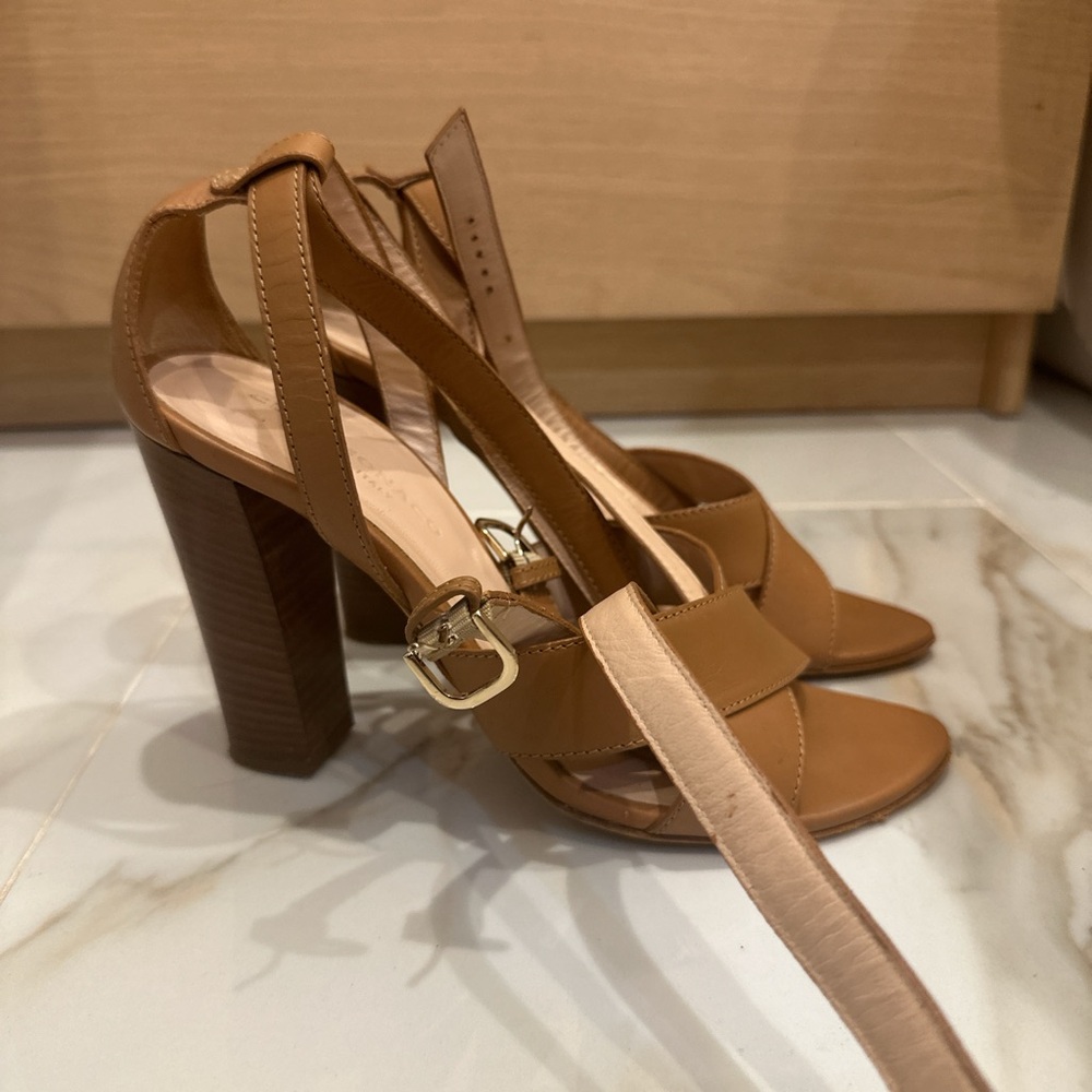 Club Monaco Tan Strappy Heels